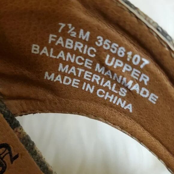 Crown Vintage Chevron Design Slingback Platform Wedge Sandal SZ 7.5M - Picture 4 of 10